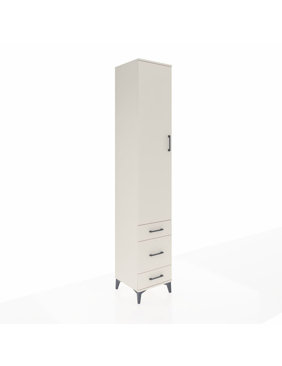 Hyperion Dolap 5 Raflı 3 Çekmeceli Tek Kapaklı 44x44x243 Aytaşı-Aytaşı