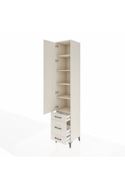 Hyperion Dolap 5 Raflı 3 Çekmeceli Tek Kapaklı 44x44x243 Aytaşı-Aytaşı