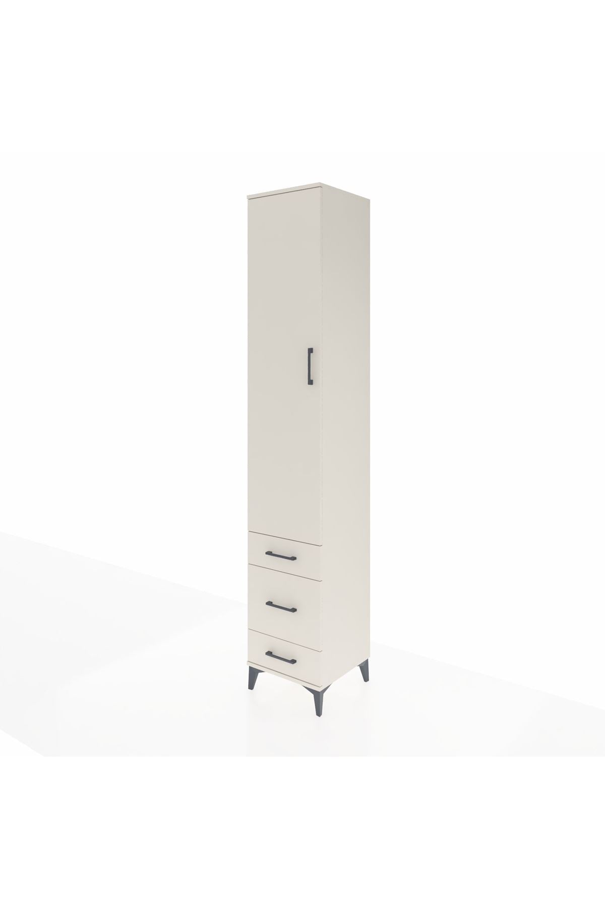 Hyperion Dolap 5 Raflı 3 Çekmeceli Tek Kapaklı 44x44x243 Aytaşı-Aytaşı