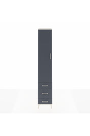 Hyperion Dolap 5 Raflı 3 Çekmeceli Tek Kapaklı 44x44x243 Aytaşı-Antrasit