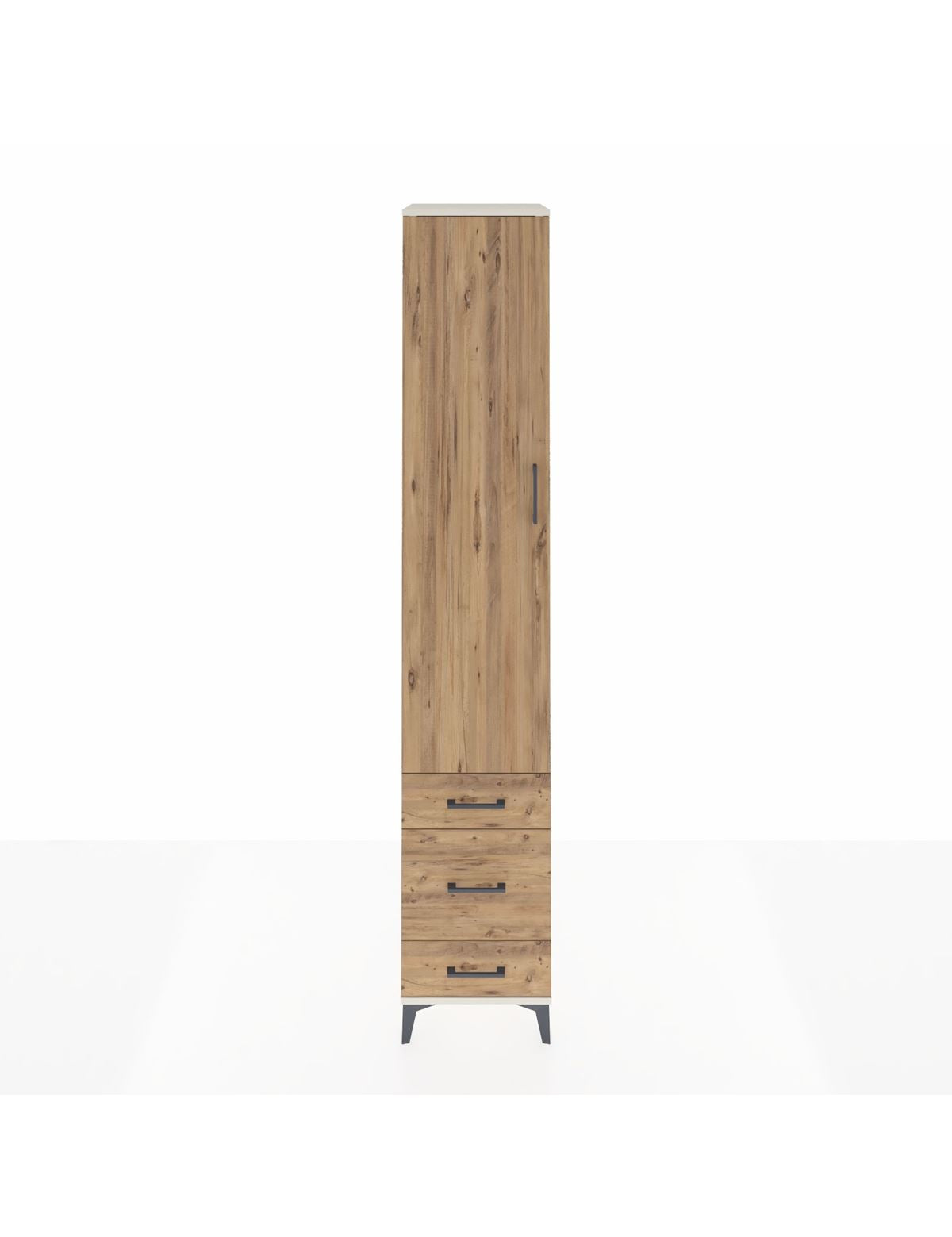 Hyperion Dolap 5 Raflı 3 Çekmeceli Tek Kapaklı 44x44x243 Aytaşı-Çam