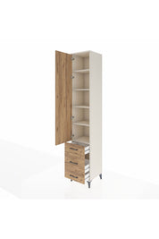Hyperion Dolap 5 Raflı 3 Çekmeceli Tek Kapaklı 44x44x243 Aytaşı-Çam