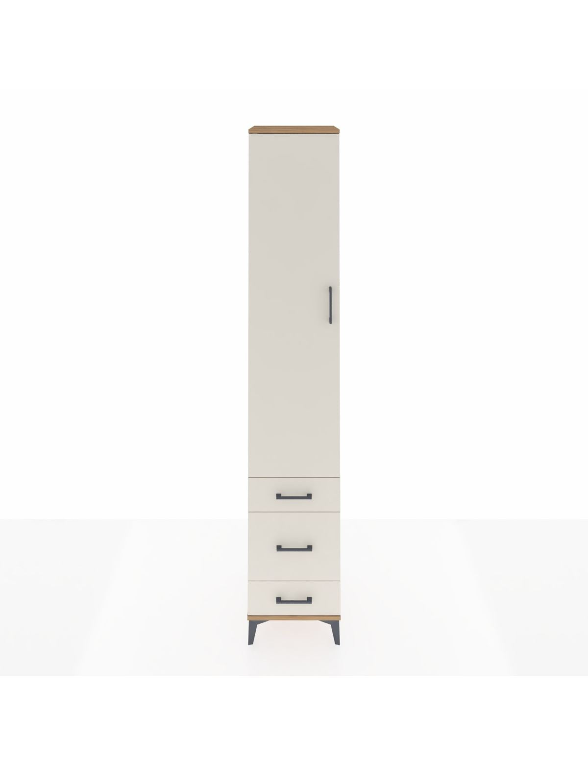 Hyperion Dolap 5 Raflı 3 Çekmeceli Tek Kapaklı 44x44x243 Çam-Aytaşı