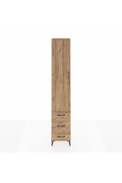 Hyperion Dolap 5 Raflı 3 Çekmeceli Tek Kapaklı 44x44x243 Çam-Çam