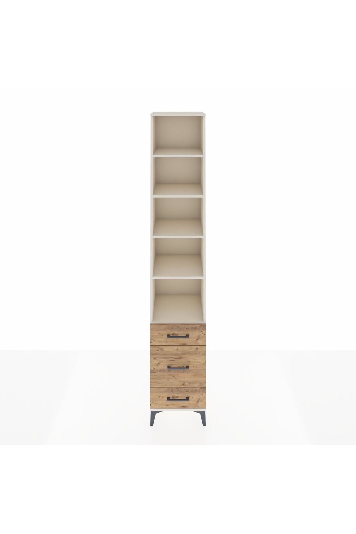 Hyperion Dolap 5 Raflı 3 Çekmeceli 44x44x243 Aytaşı-Çam