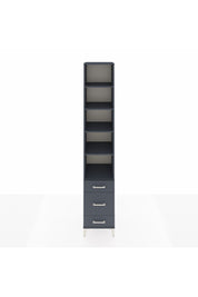 Hyperion Dolap 5 Raflı 3 Çekmeceli 44x44x243 Antrasit-Antrasit