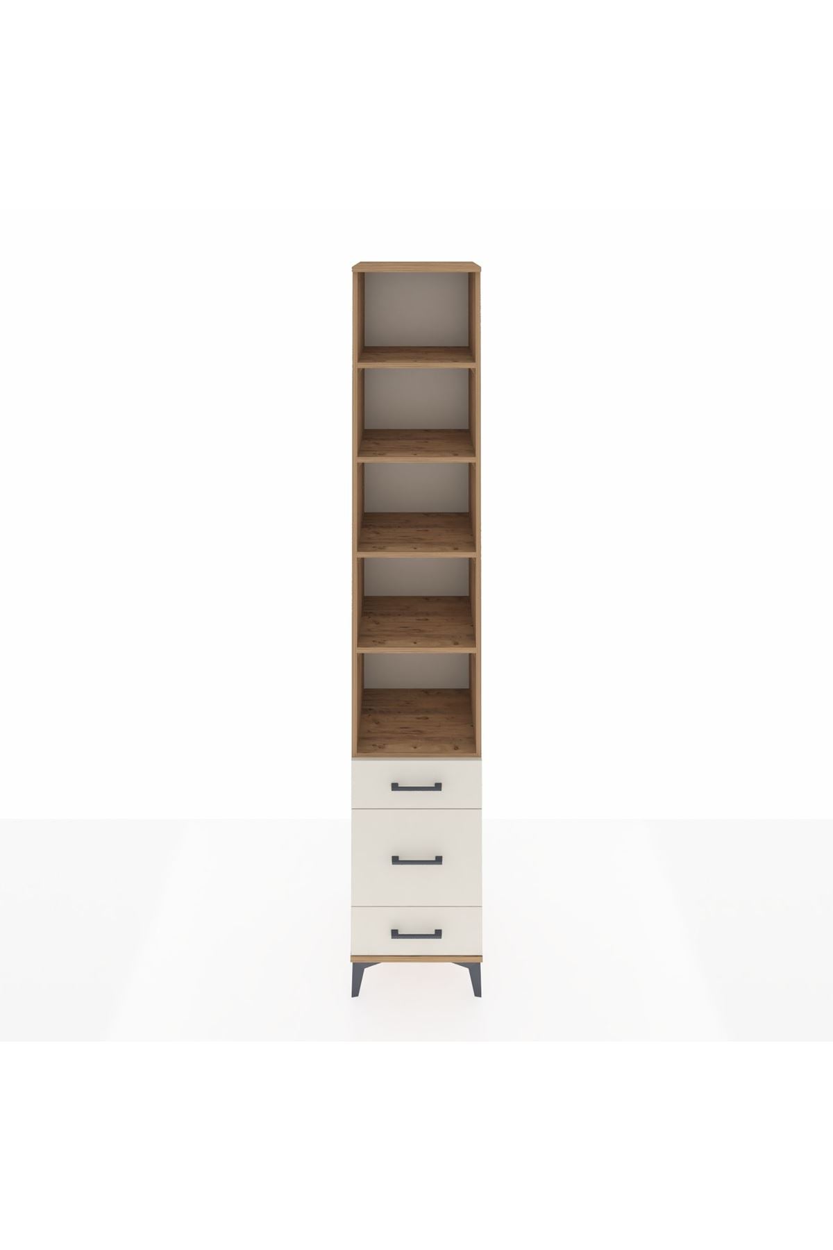 Hyperion Dolap 5 Raflı 3 Çekmeceli 44x44x243 Çam-Aytaşı