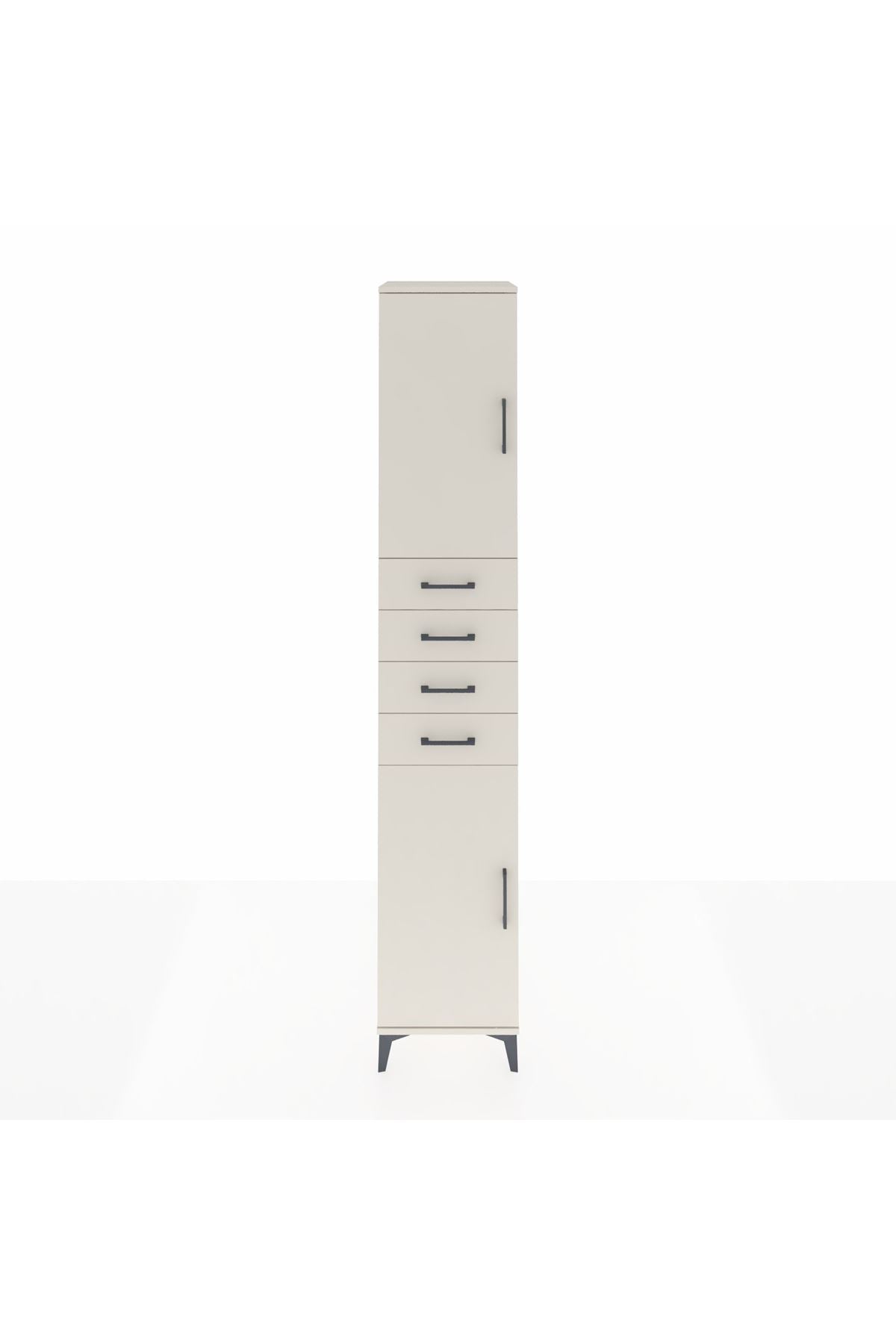 Hyperion Dolap 4 Raflı 4 Çekmeceli 2 Kapaklı 44x44x243 Aytaşı-Aytaşı