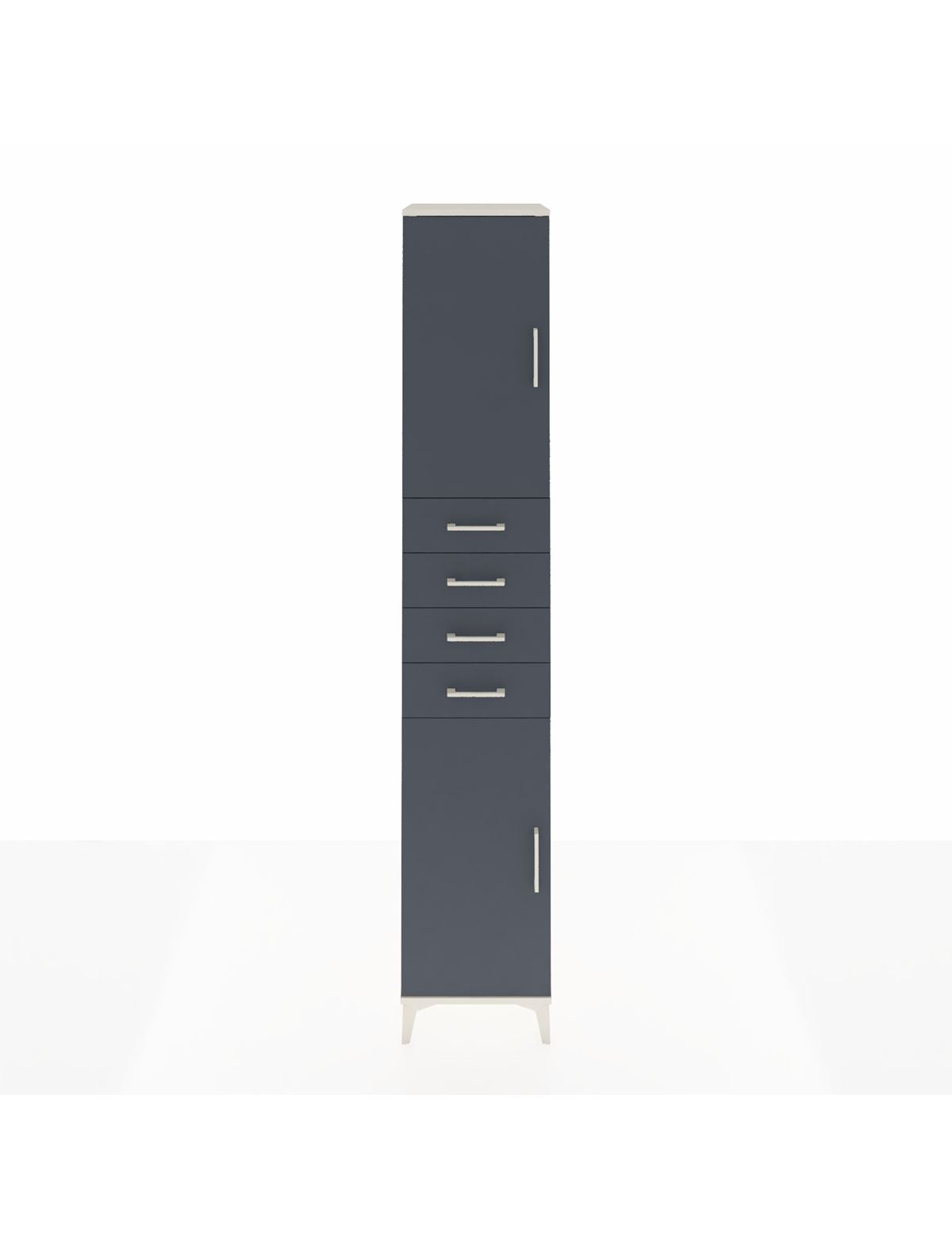 Hyperion Dolap 4 Raflı 4 Çekmeceli 2 Kapaklı 44x44x243 Aytaşı-Antrasit