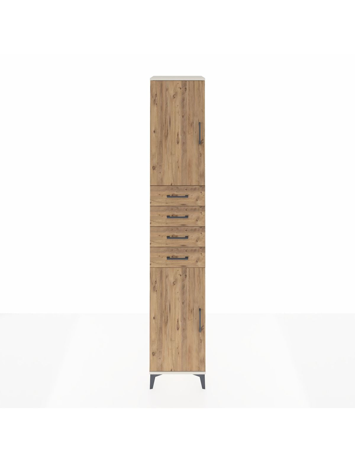 Hyperion Dolap 4 Raflı 4 Çekmeceli 2 Kapaklı 44x44x243 Aytaşı-Çam