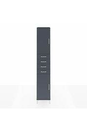 Hyperion Dolap 4 Raflı 4 Çekmeceli 2 Kapaklı 44x44x243 Antrasit-Antrasit