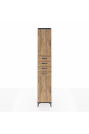 Hyperion Dolap 4 Raflı 4 Çekmeceli 2 Kapaklı 44x44x243 Antrasit-Çam