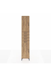 Hyperion Dolap 4 Raflı 4 Çekmeceli 2 Kapaklı 44x44x243 Çam-Çam