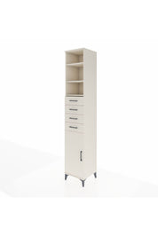 Hyperion Dolap 4 Raflı 4 Çekmeceli Tek Kapaklı 44x44x243 Aytaşı-Aytaşı