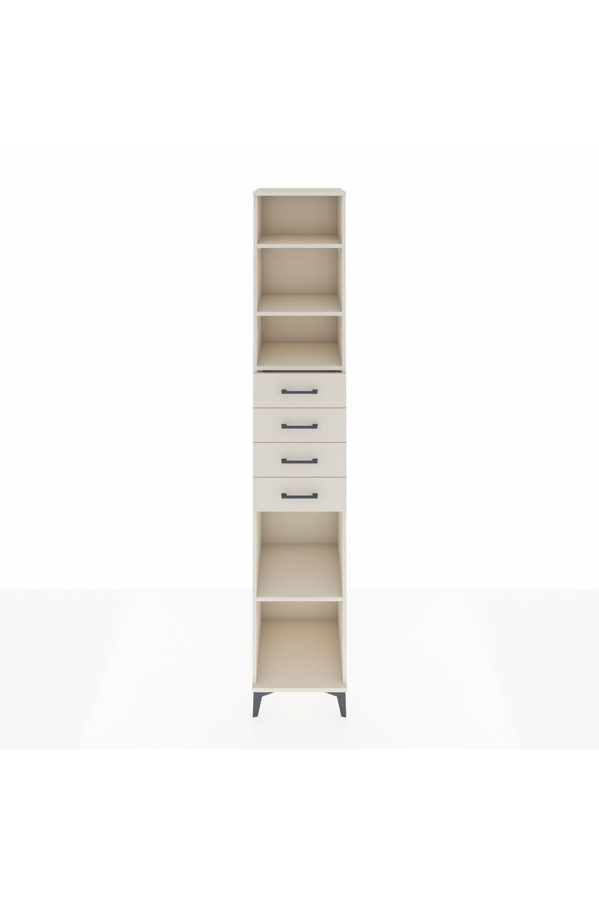 Hyperion Dolap 4 Raflı 4 Çekmeceli 44x44x243 Aytaşı-Aytaşı