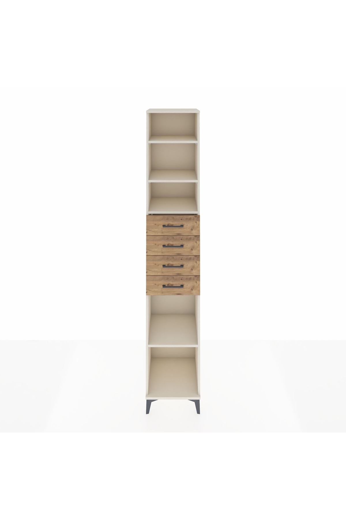 Hyperion Dolap 4 Raflı 4 Çekmeceli 44x44x243 Aytaşı-Çam