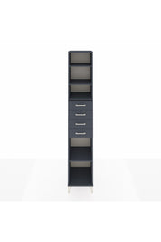 Hyperion Dolap 4 Raflı 4 Çekmeceli 44x44x243 Antrasit-Antrasit