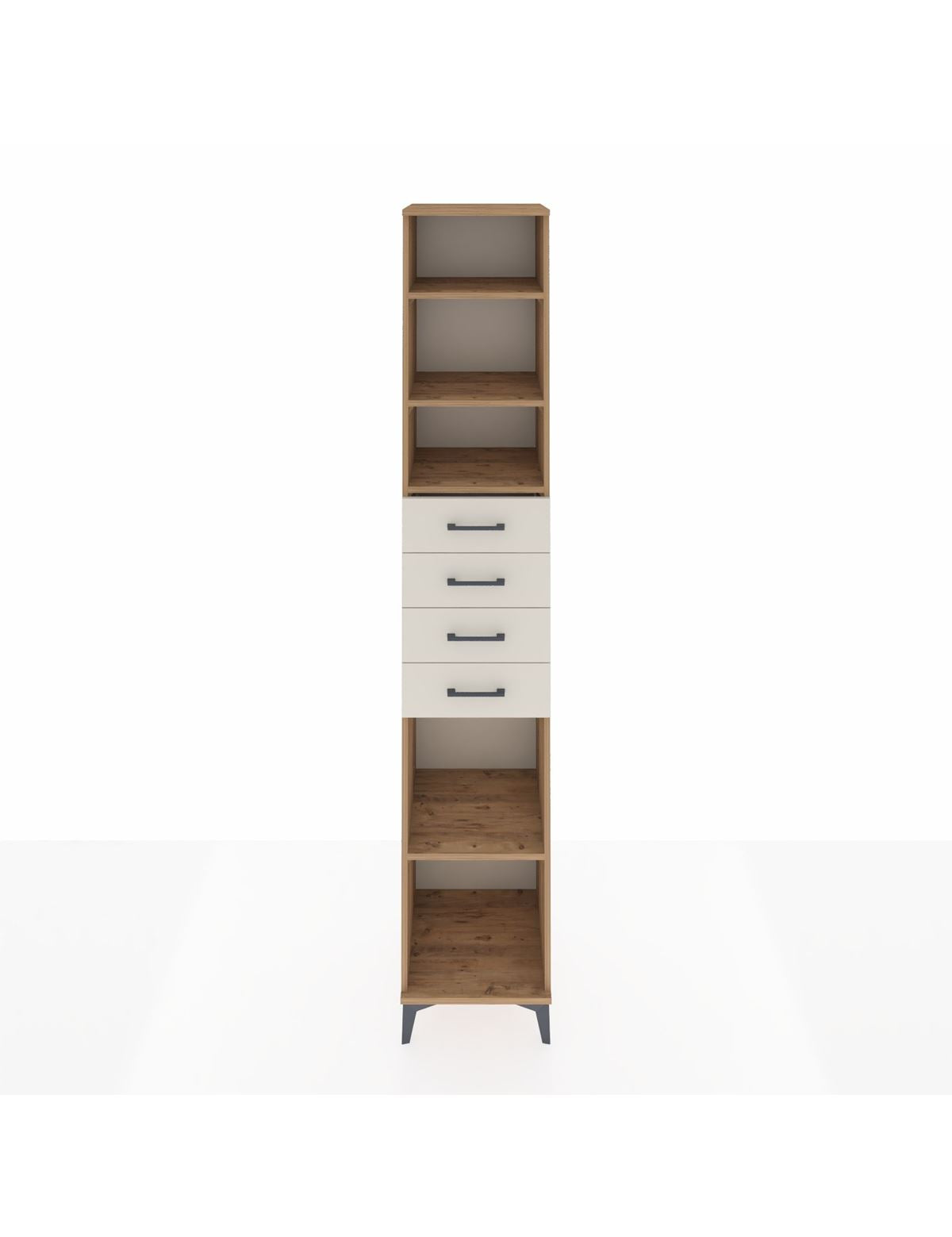 Hyperion Dolap 4 Raflı 4 Çekmeceli 44x44x243 Çam-Aytaşı