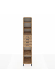 Hyperion Dolap 4 Raflı 4 Çekmeceli 44x44x243 Çam-Çam