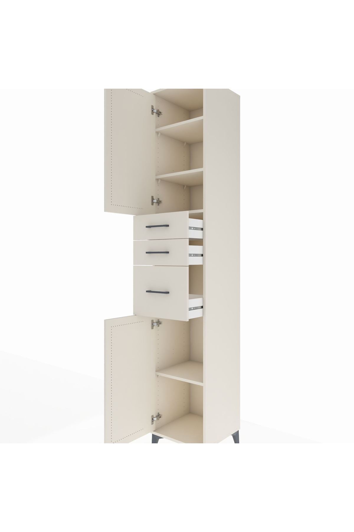 Hyperion Dolap 4 Raflı 3 Çekmeceli 2 Kapaklı 44x44x243 Aytaşı-Aytaşı