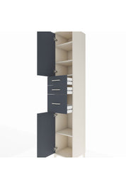 Hyperion Dolap 4 Raflı 3 Çekmeceli 2 Kapaklı 44x44x243 Aytaşı-Antrasit