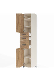 Hyperion Dolap 4 Raflı 3 Çekmeceli 2 Kapaklı 44x44x243 Aytaşı-Çam