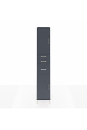 Hyperion Dolap 4 Raflı 3 Çekmeceli 2 Kapaklı 44x44x243 Antrasit-Antrasit