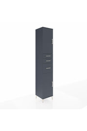Hyperion Dolap 4 Raflı 3 Çekmeceli 2 Kapaklı 44x44x243 Antrasit-Antrasit