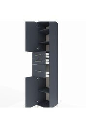 Hyperion Dolap 4 Raflı 3 Çekmeceli 2 Kapaklı 44x44x243 Antrasit-Antrasit