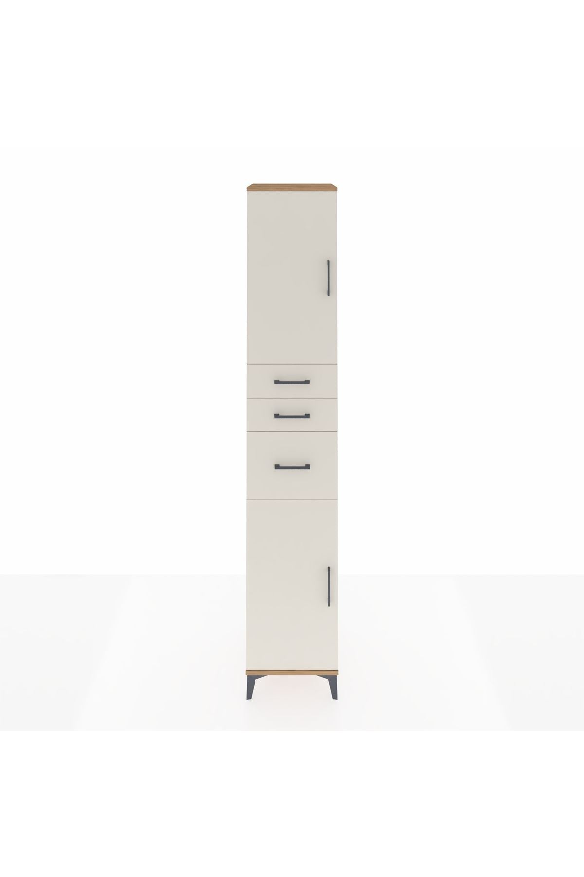 Hyperion Dolap 4 Raflı 3 Çekmeceli 2 Kapaklı 44x44x243 Çam-Aytaşı