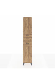 Hyperion Dolap 4 Raflı 3 Çekmeceli 2 Kapaklı 44x44x243 Çam-Çam