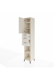 Hyperion Dolap 4 Raflı 3 Çekmeceli Tek Kapaklı 44x44x243 Aytaşı-Aytaşı