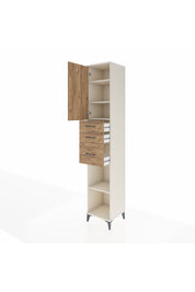 Hyperion Dolap 4 Raflı 3 Çekmeceli Tek Kapaklı 44x44x243 Aytaşı-Çam