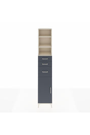 Hyperion Dolap 4 Raflı 3 Çekmeceli Tek Kapaklı 44x44x243 Aytaşı-Antrasit