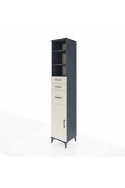 Hyperion Dolap 4 Raflı 3 Çekmeceli Tek Kapaklı 44x44x243 Antrasit-Aytaşı