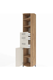 Hyperion Dolap 4 Raflı 3 Çekmeceli Tek Kapaklı 44x44x243 Çam-Aytaşı
