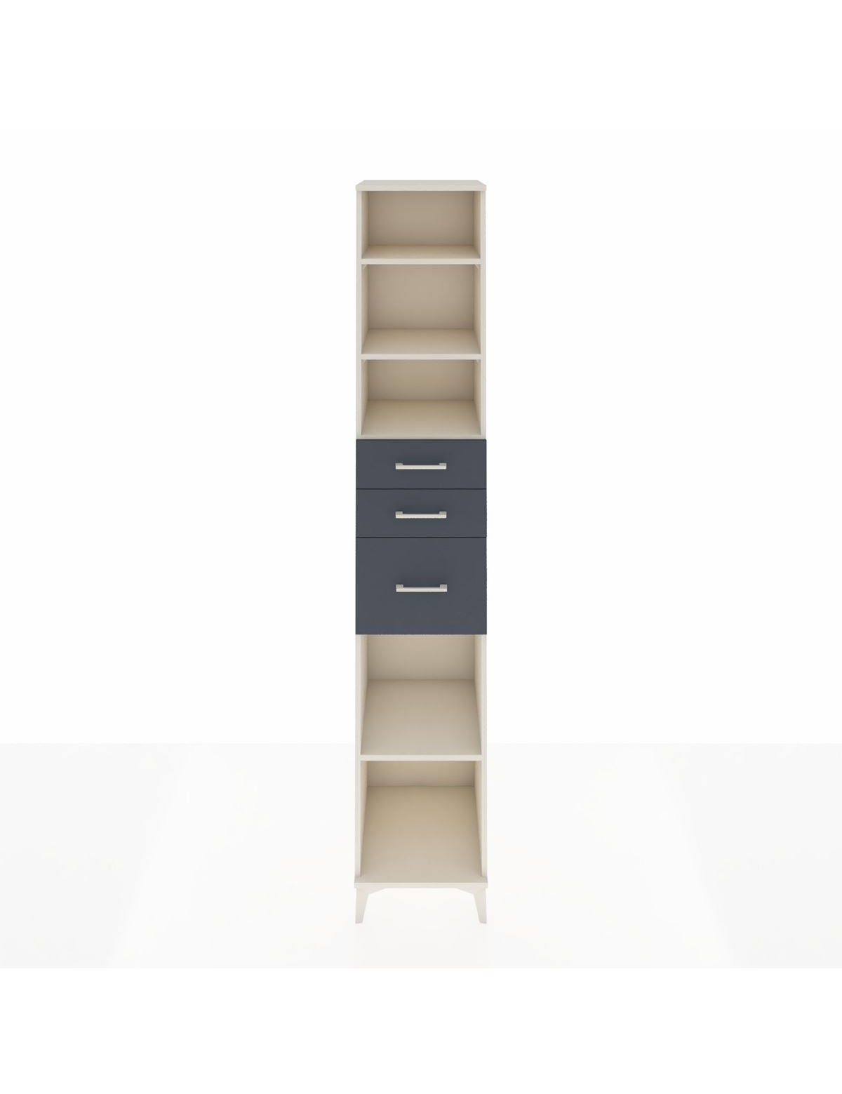 Hyperion Dolap 4 Raflı 3 Çekmeceli 44x44x243 Aytaşı-Antrasit