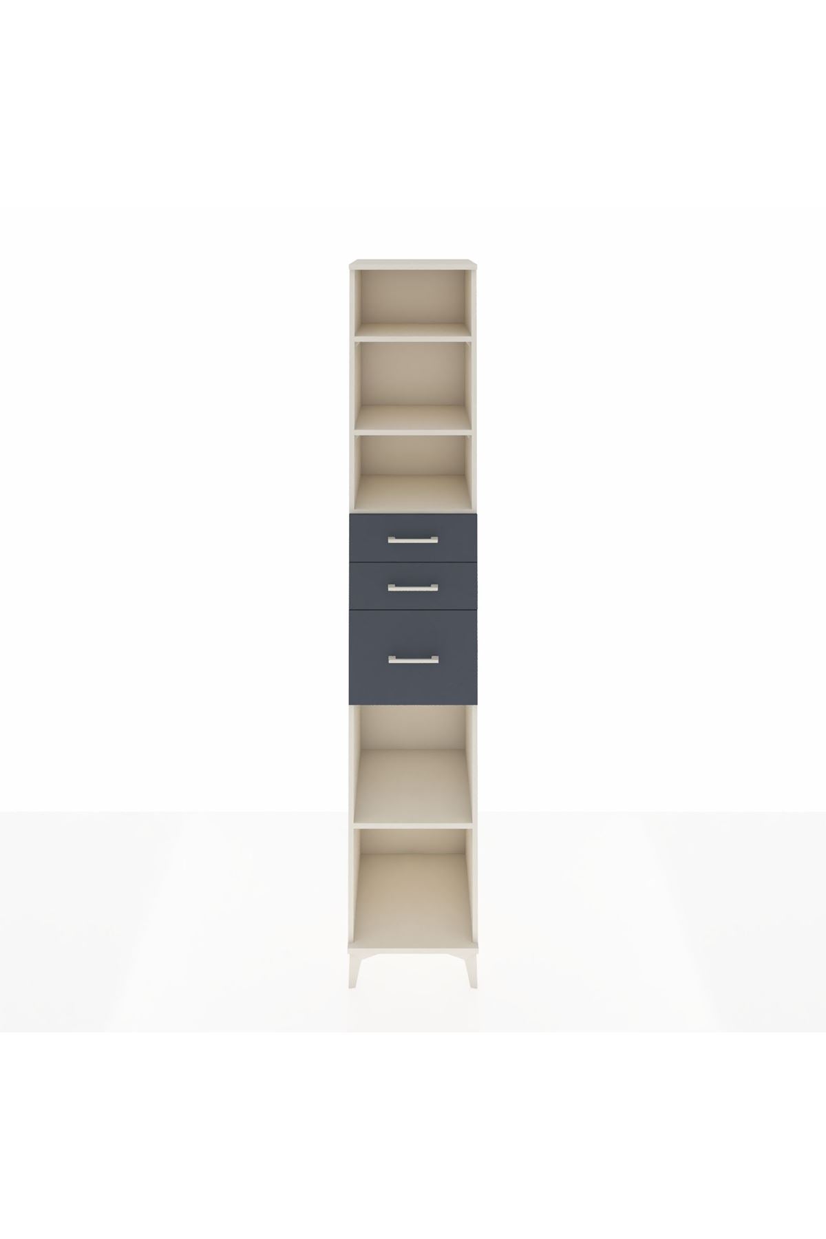 Hyperion Dolap 4 Raflı 3 Çekmeceli 44x44x243 Aytaşı-Antrasit