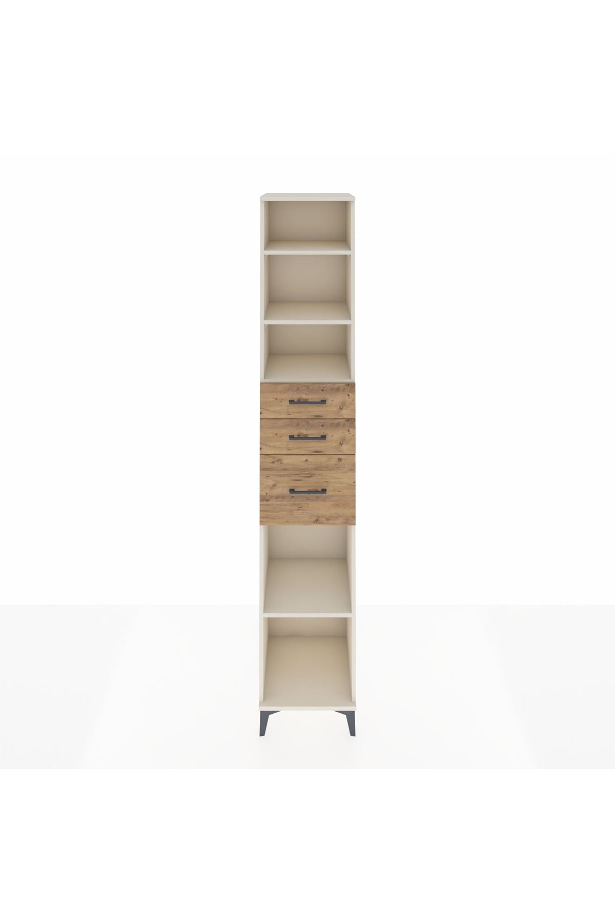 Hyperion Dolap 4 Raflı 3 Çekmeceli 44x44x243 Aytaşı-Çam