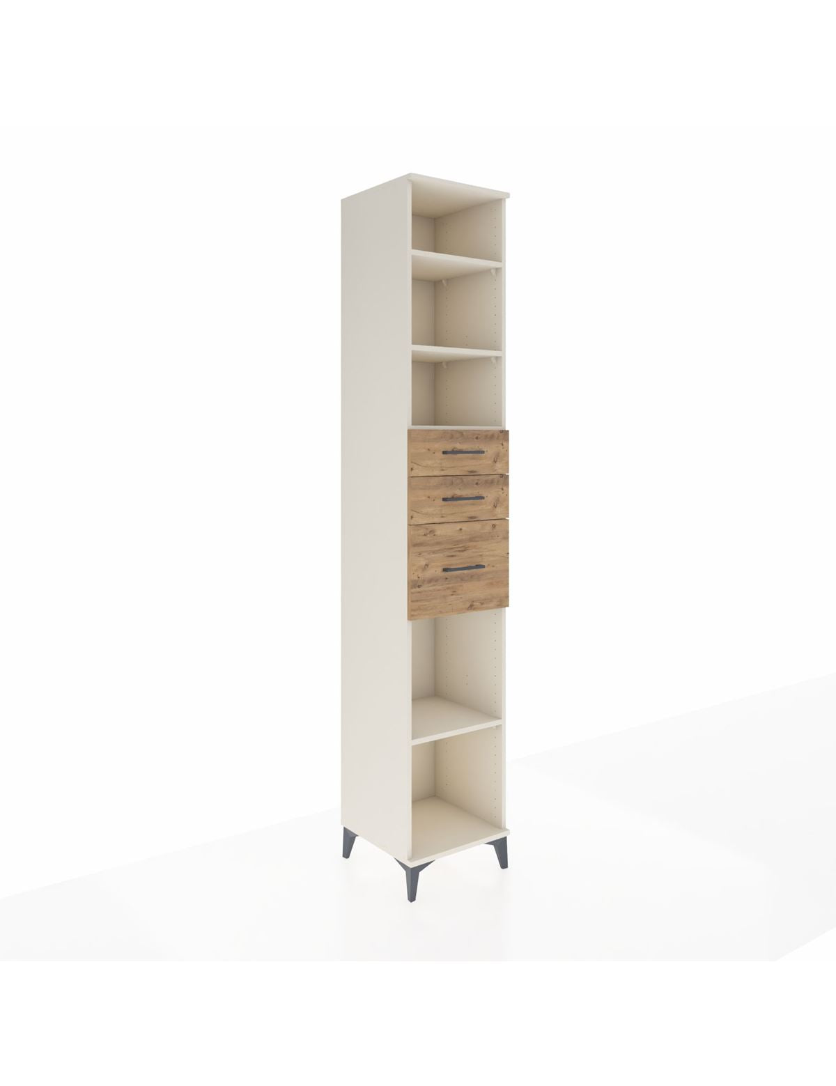 Hyperion Dolap 4 Raflı 3 Çekmeceli 44x44x243 Aytaşı-Çam