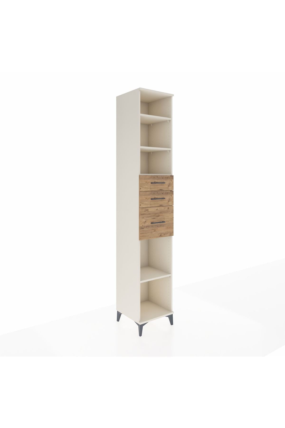 Hyperion Dolap 4 Raflı 3 Çekmeceli 44x44x243 Aytaşı-Çam