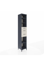 Hyperion Dolap 4 Raflı 3 Çekmeceli 44x44x243 Antrasit-Aytaşı