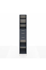 Hyperion Dolap 4 Raflı 3 Çekmeceli 44x44x243 Antrasit-Antrasit