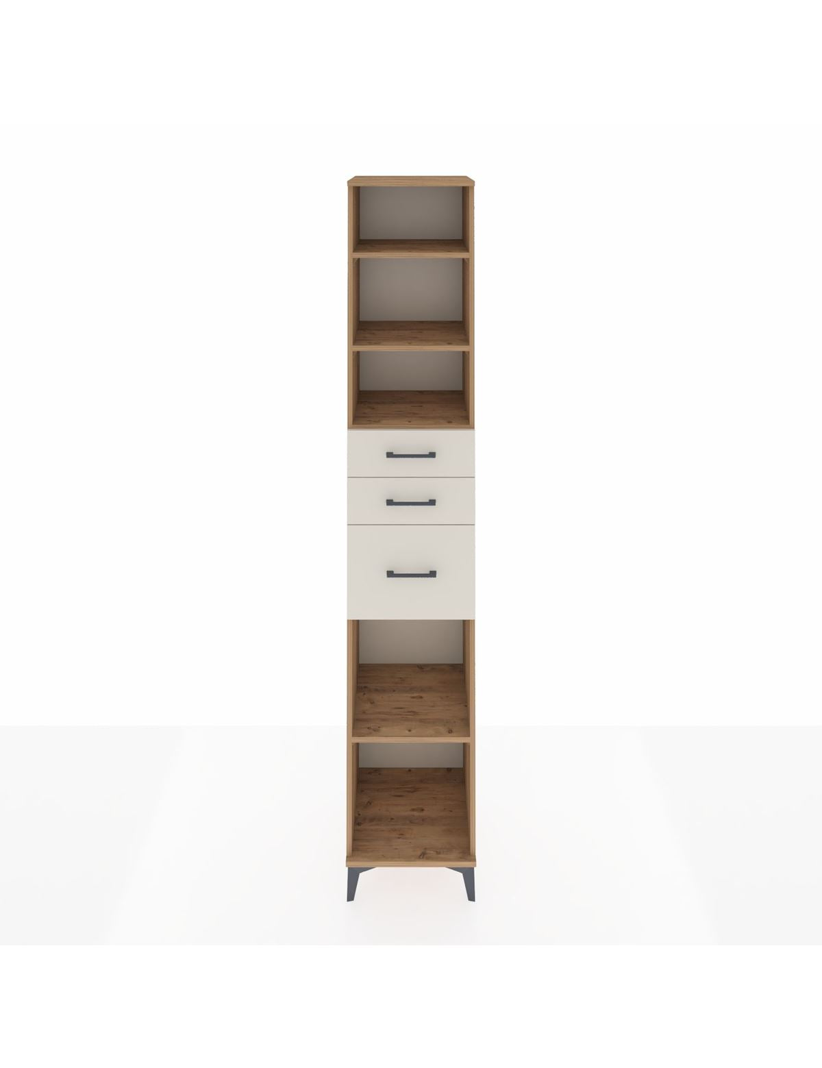 Hyperion Dolap 4 Raflı 3 Çekmeceli 44x44x243 Çam-Aytaşı