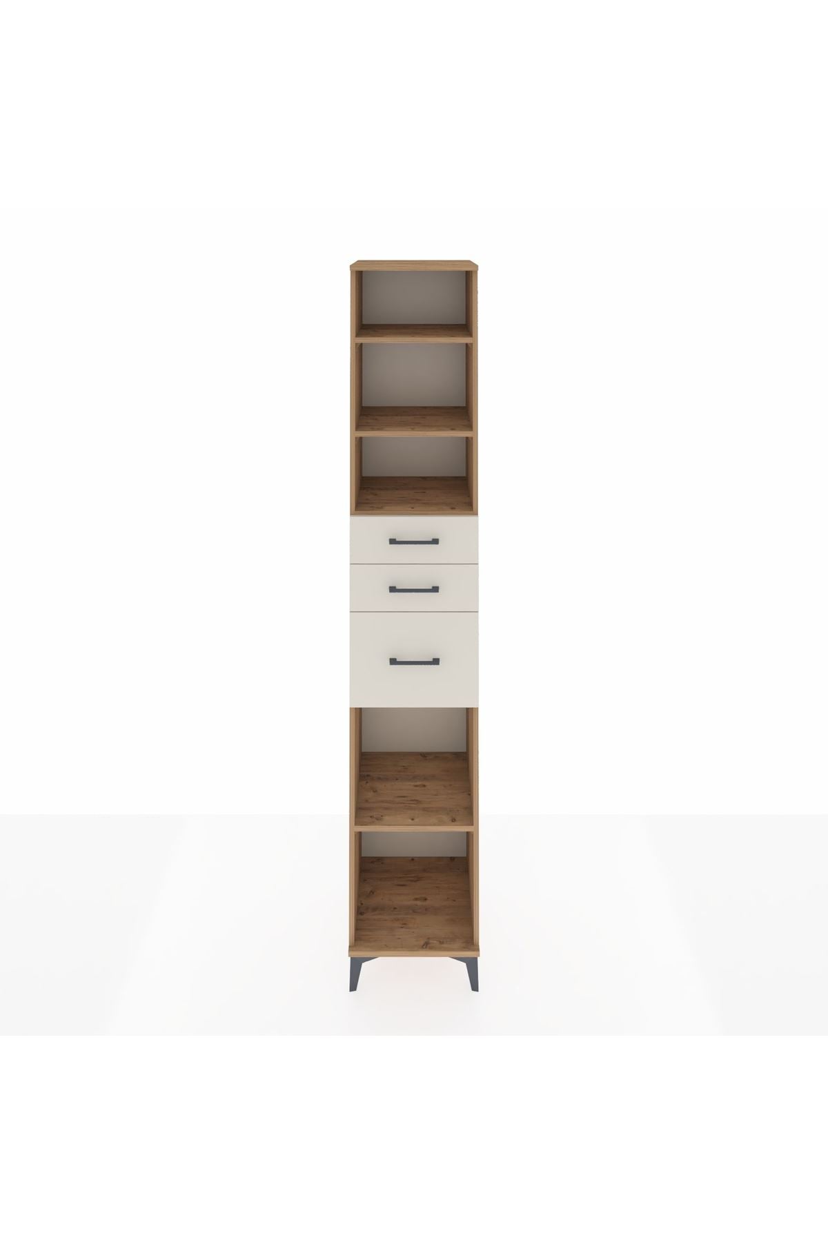 Hyperion Dolap 4 Raflı 3 Çekmeceli 44x44x243 Çam-Aytaşı