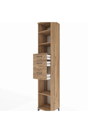 Hyperion Dolap 4 Raflı 3 Çekmeceli 44x44x243 Çam-Çam