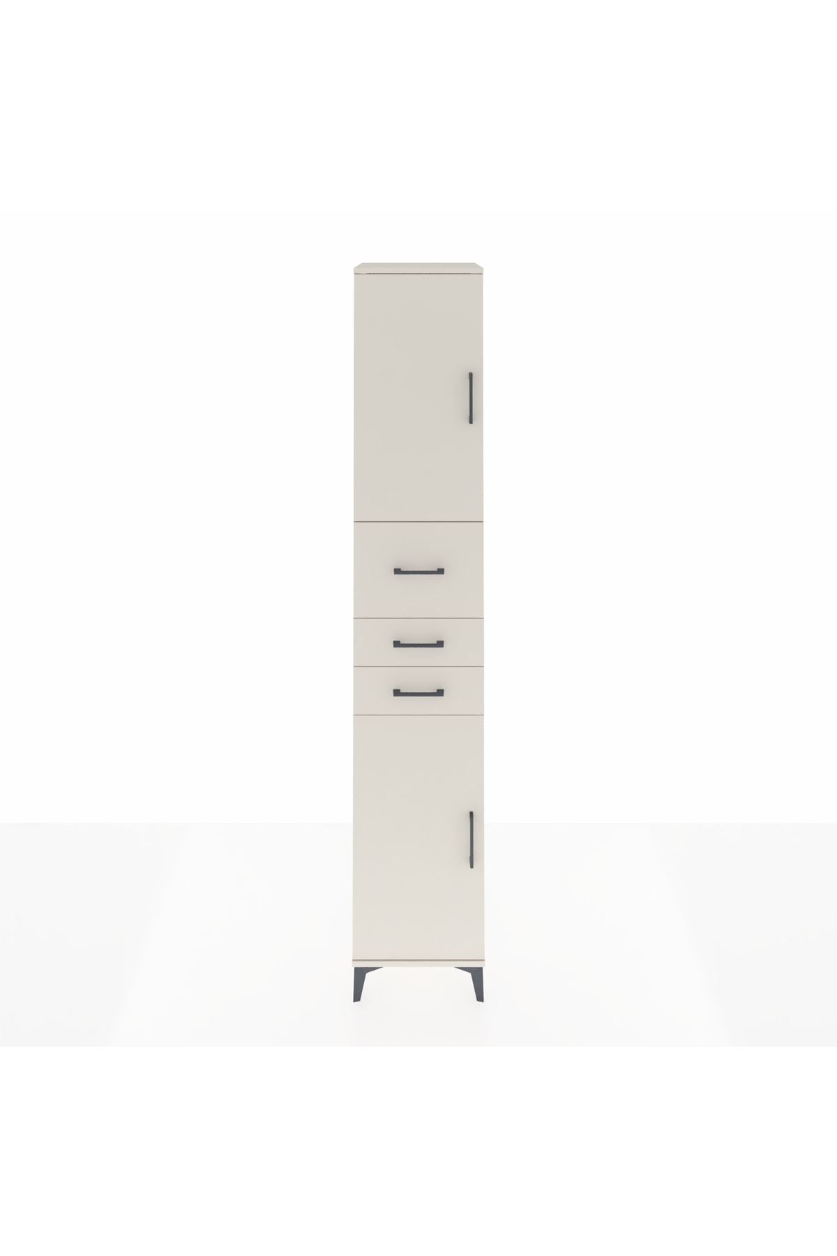 Hyperion Dolap 4 Raflı 3 Çekmeceli 2 Kapaklı 44x44x243 Aytaşı-Aytaşı