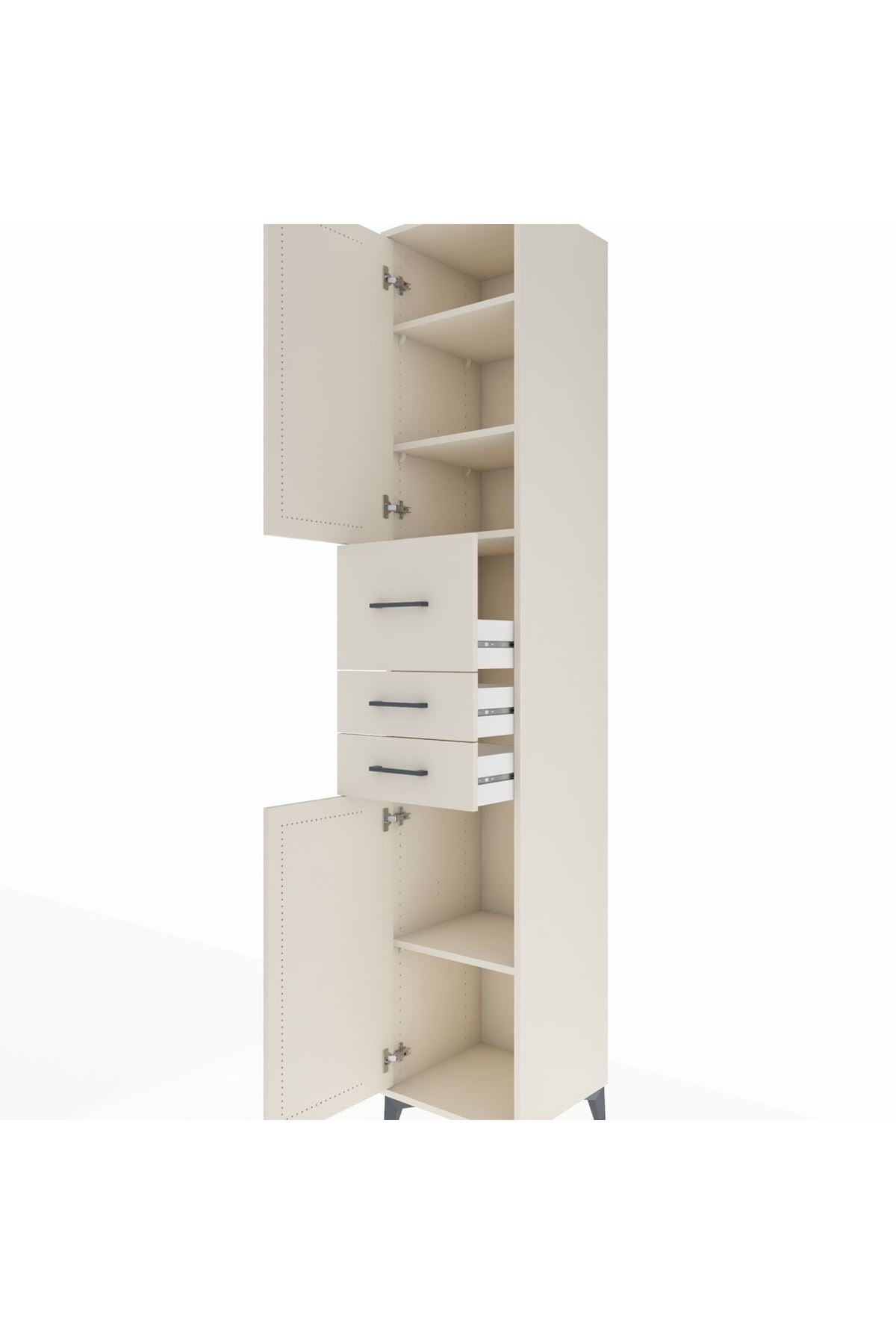 Hyperion Dolap 4 Raflı 3 Çekmeceli 2 Kapaklı 44x44x243 Aytaşı-Aytaşı