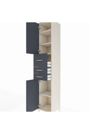 Hyperion Dolap 4 Raflı 3 Çekmeceli 2 Kapaklı 44x44x243 Aytaşı-Antrasit