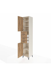 Hyperion Dolap 4 Raflı 3 Çekmeceli 2 Kapaklı 44x44x243 Aytaşı-Çam